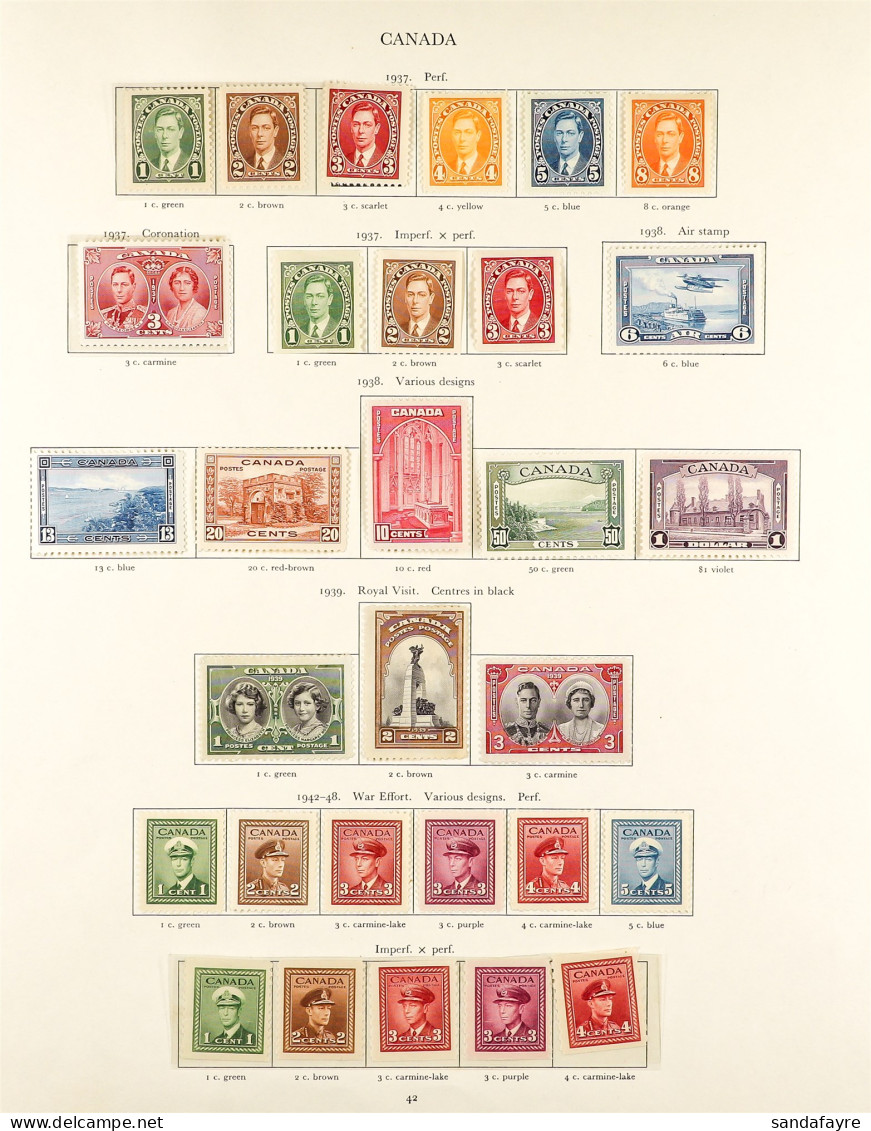 1937 - 1951 COLLECTION Of 110+ Mint Stamps On Album Pages, Complete For The Period (SG 356-440) Plus Special Delivery Se - Altri & Non Classificati