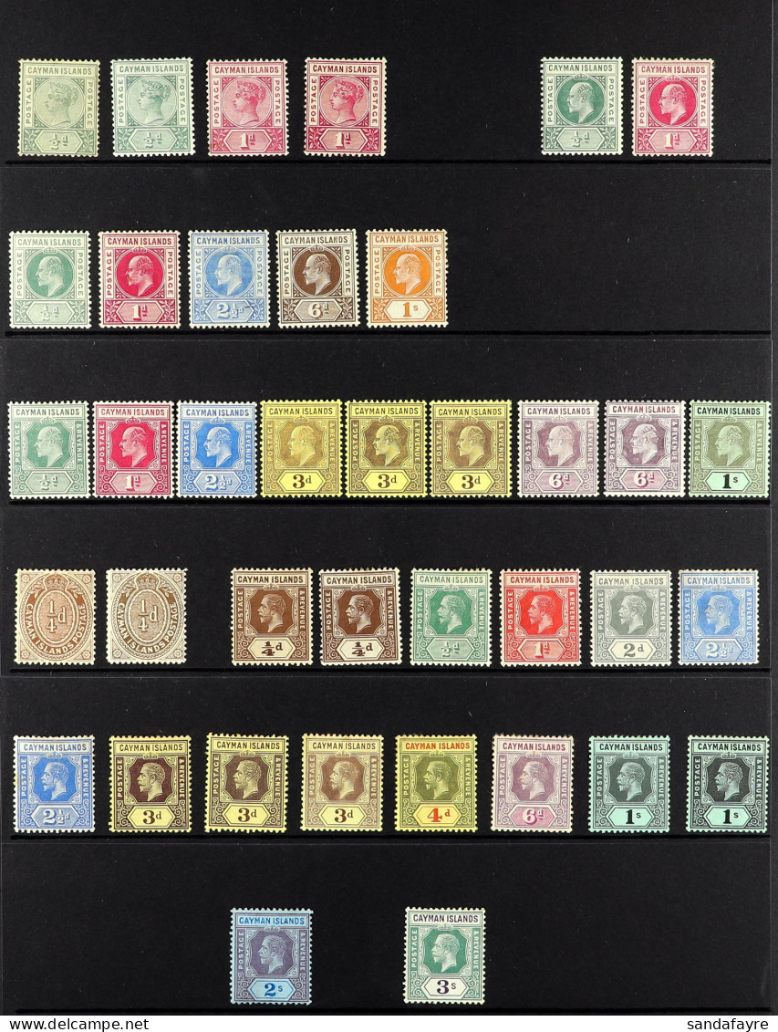 1900 - 1937 COLLECTION Of 85+ Mint Stamps On Protective Pages, Note The 1900 Shades, 1905 Set, 1907-09 Range With Differ - Iles Caïmans