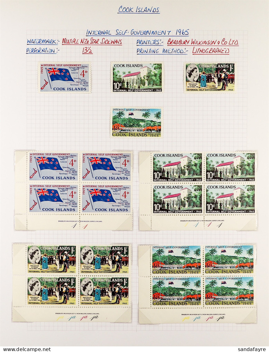 1953 - 2000 COLLECTION. A Rather Beautiful (in Our Opinion!) Collection Of Mint & Never Hinged Mint Sets, And NHM Miniat - Islas Cook