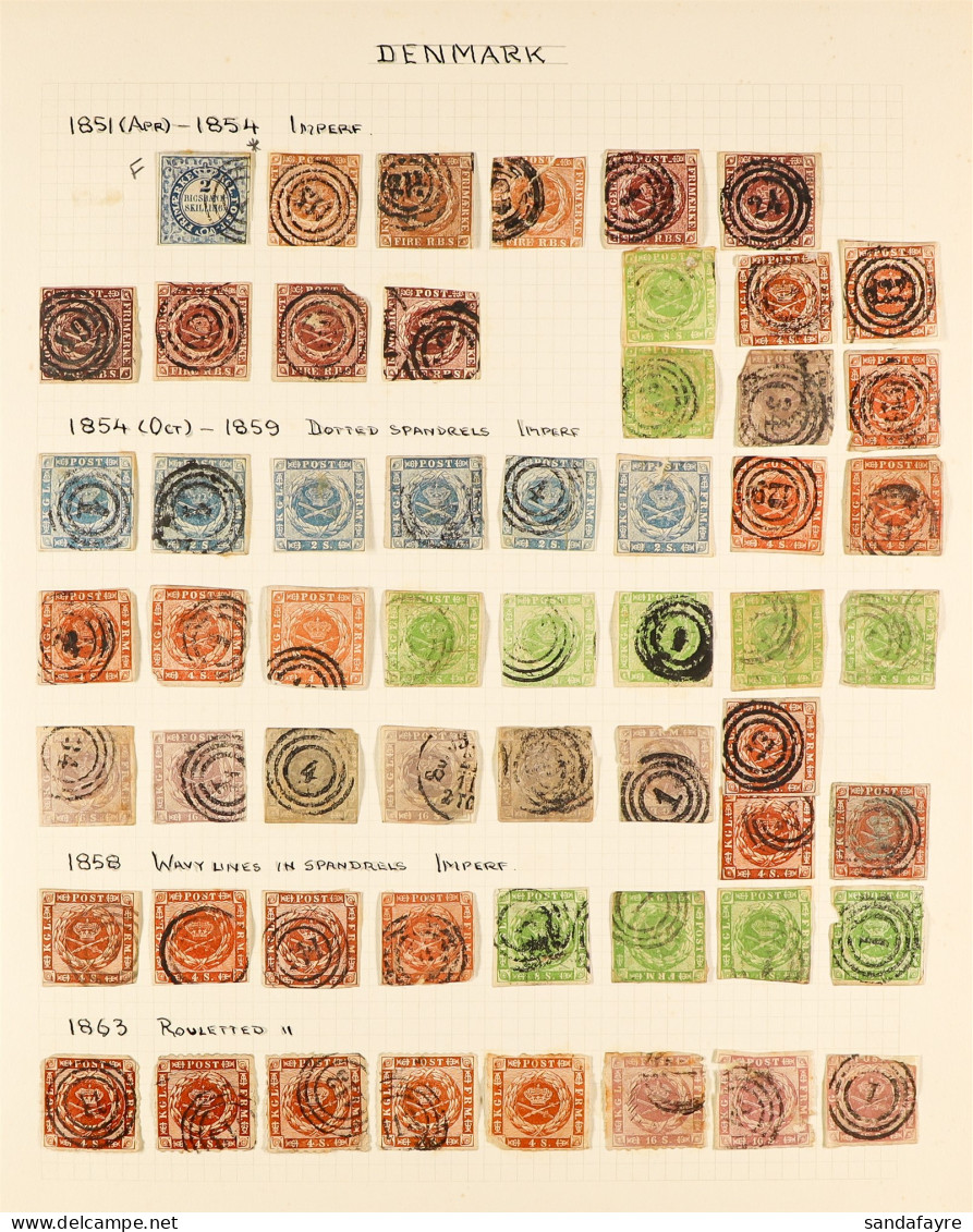 1851 - 1938 COLLECTION Of Used Stamps On Pages With Duplication Of Early Issues, Also Many Sets, Officials, Newspaper Is - Altri & Non Classificati