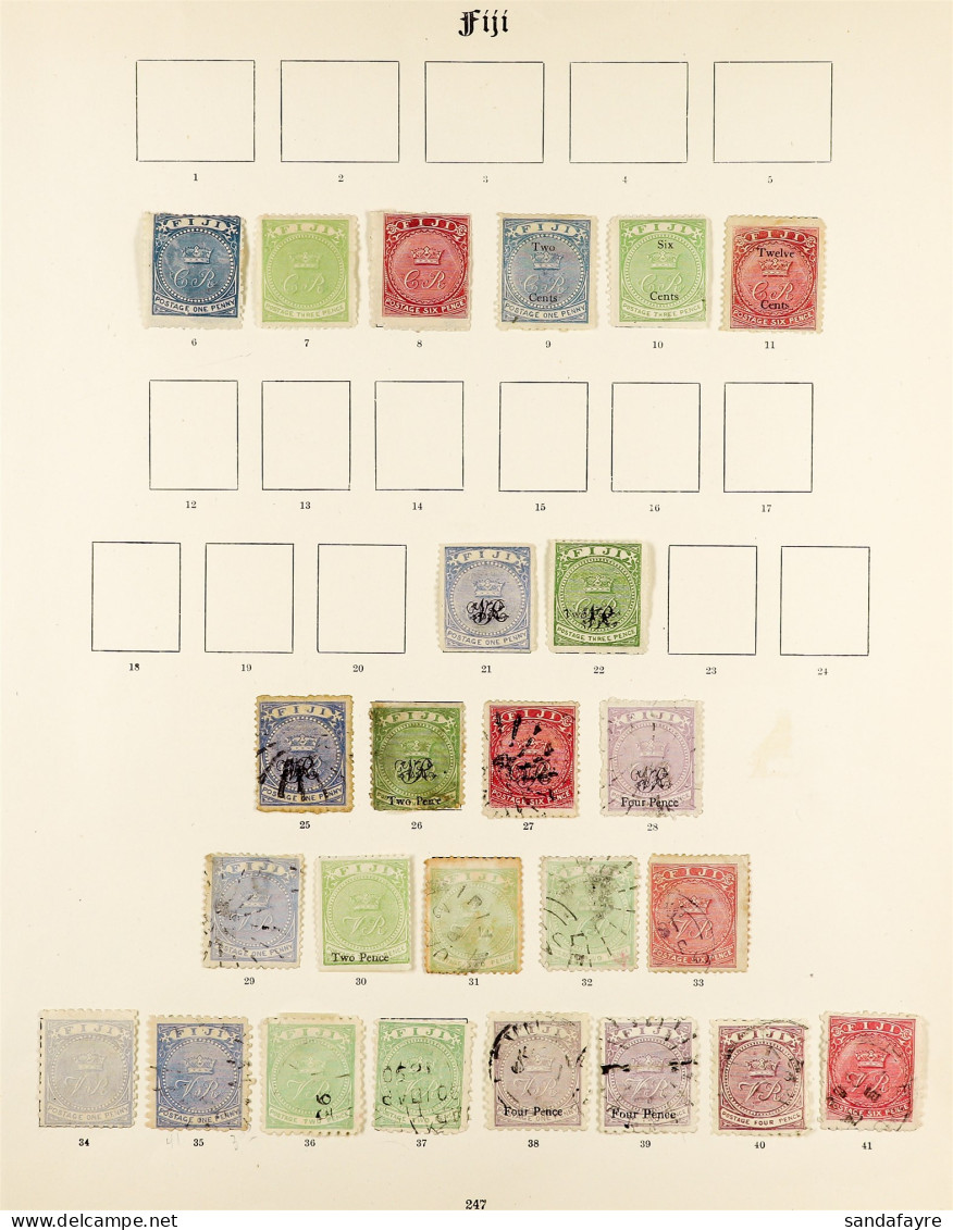 1871 - 1935 OLD COLLECTION Of 120+ Mint & Used Stamps On SG 'Imperial' Album Pages Incl. 1871 1d, 3d And 6d, 1872 2c On  - Fidji (...-1970)