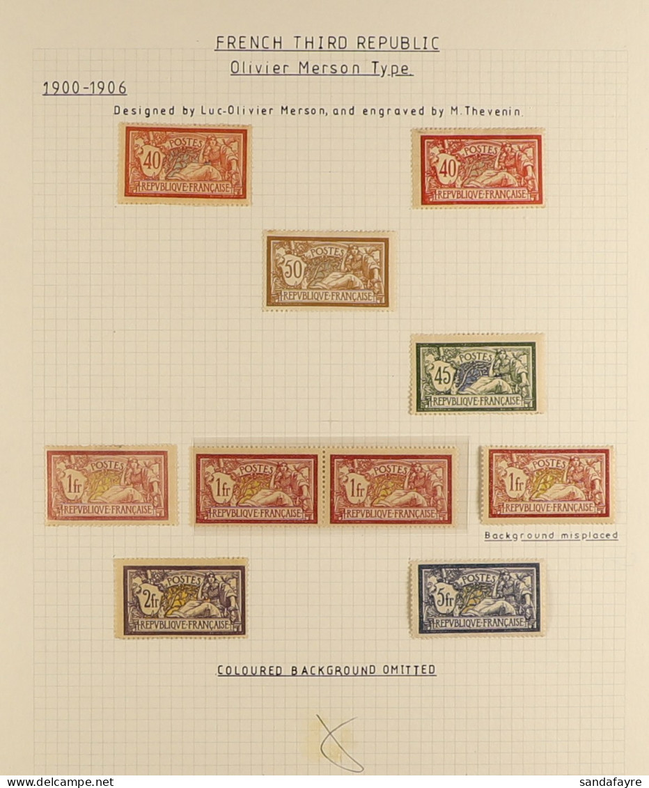 1900-06 Merson Type Complete Mint Set Including The Rare 2f Deep Lilac And Buff, Also Both Shades Of The 1f (the Deep La - Altri & Non Classificati