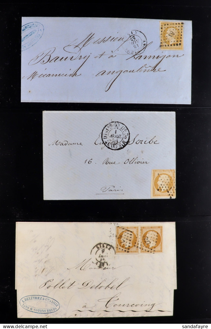 COVERS & STAMPS In A Binder, Includes Collection Of 1850's - 1860's ELs & Some Pieces Bearing Imperf & Perf Stamps With  - Altri & Non Classificati