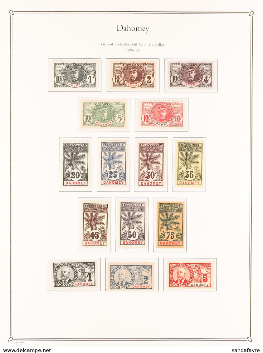 DAHOMEY 1906 - 1944 NEAR - COMPLETE COLLECTION Of Around 180 Mint / Much Never Hinged Mint Stamps On Palo Album Pages, A - Autres & Non Classés