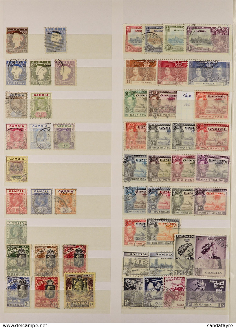 1869 - 1981 COLLECTION Of 300+ Fine Used Stamps, 1869 4d Imperf No Wmk, 1880-81 3d Upright Wmk, 1906 ?d On 2s6d, From Th - Gambia (...-1964)
