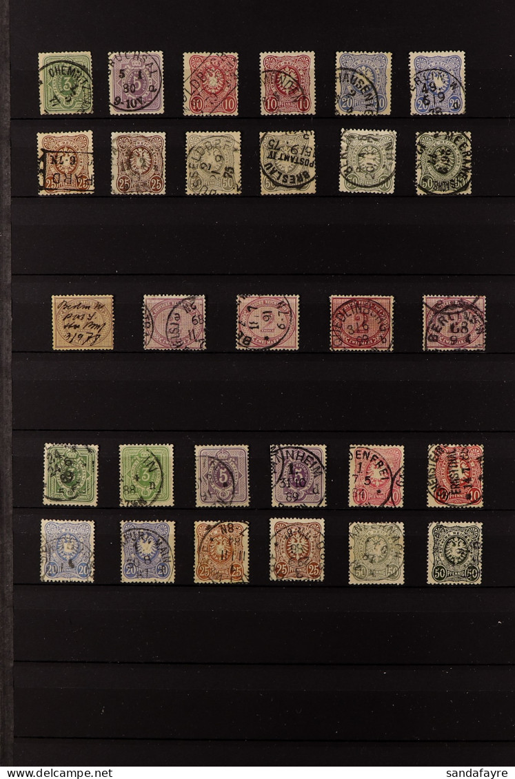 1875 - 1945 USED COLLECTION Of Approx 1000 Stamps & Miniature Sheets On Protective Pages, Note Many Sets Incl Zeppelin.  - Other & Unclassified