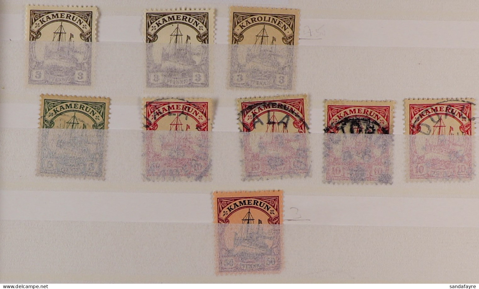 STOCKBOOK Of Over 400 Fine Mint & Used Stamps From German PO's In Cameroun To German South West Africa, Occasional Dupli - Otros & Sin Clasificación