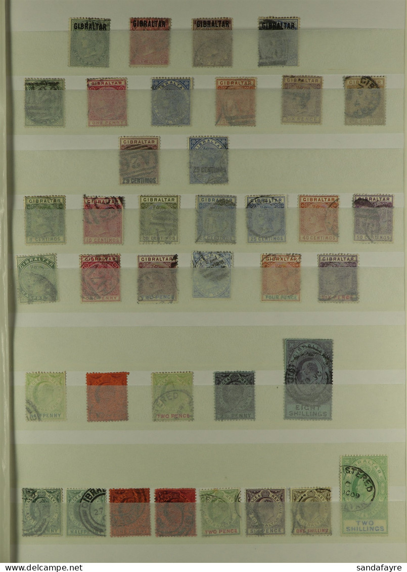 1886 - 1933 COLLECTION Of Over 75 Used Stamps On Protective Pages, Values To 8s & 10s, Quite Comprehensive. - Gibraltar