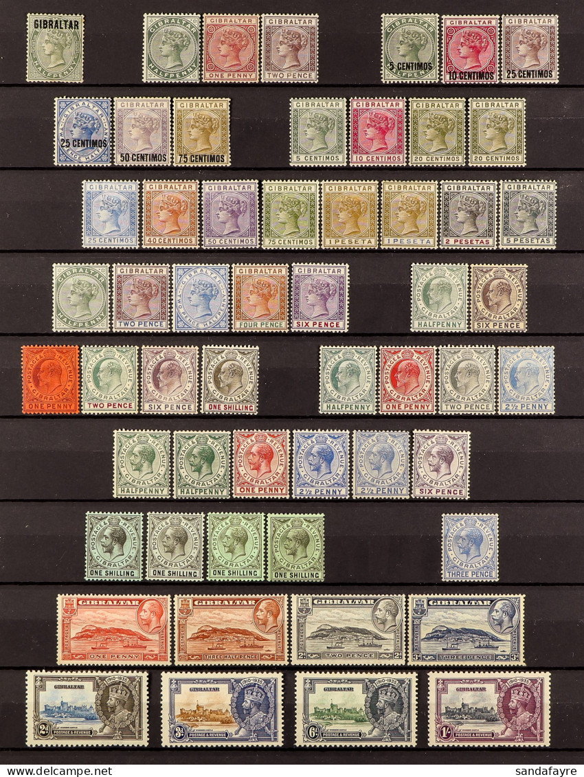 1886 - 1948 MINT COLLECTION Of 70 Stamps On Protective Pages, Note 1889 Range To 75c On 1s, 1889-96 Complete Set, 1931-3 - Gibraltar