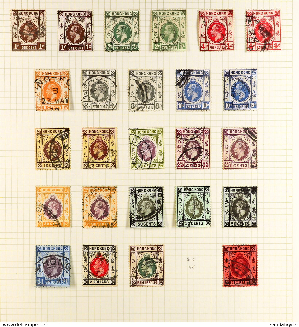 1912 - 1952 COLLECTION Of 92 Used Stamps On Pages, Note 1912-21 Set (no $5) With Both 25c And Extra Shades, 1921-37 Set, - Other & Unclassified