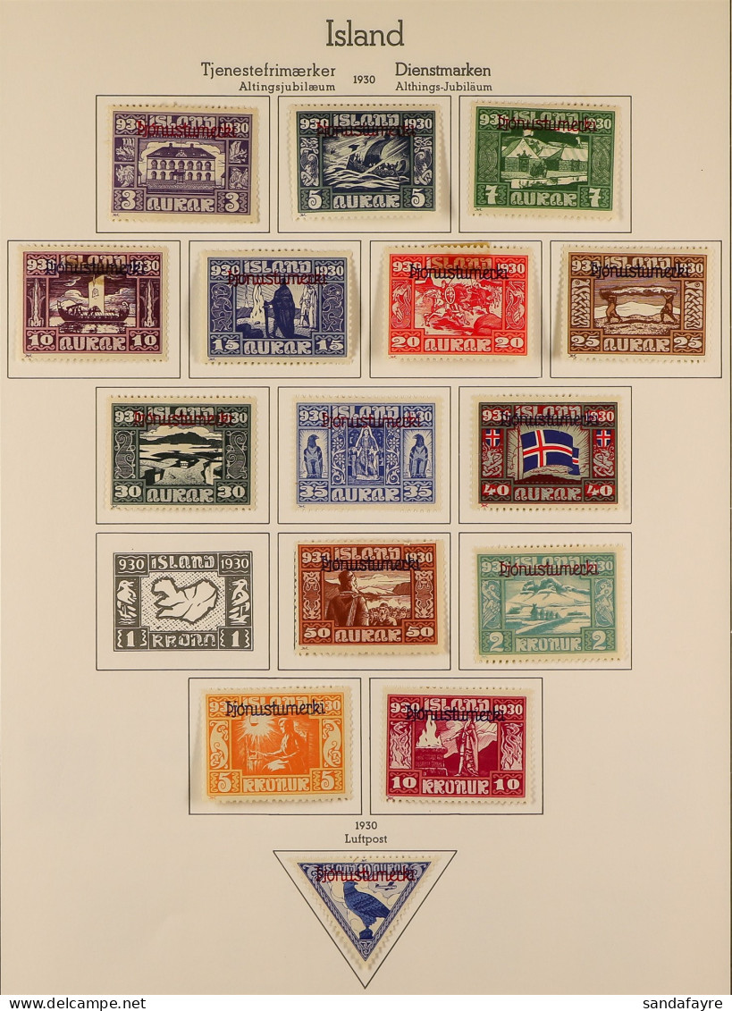 OFFICIAL STAMPS 1873 - 1936 Collection Of 38 Mint Stamps On Album Pages. - Sonstige & Ohne Zuordnung
