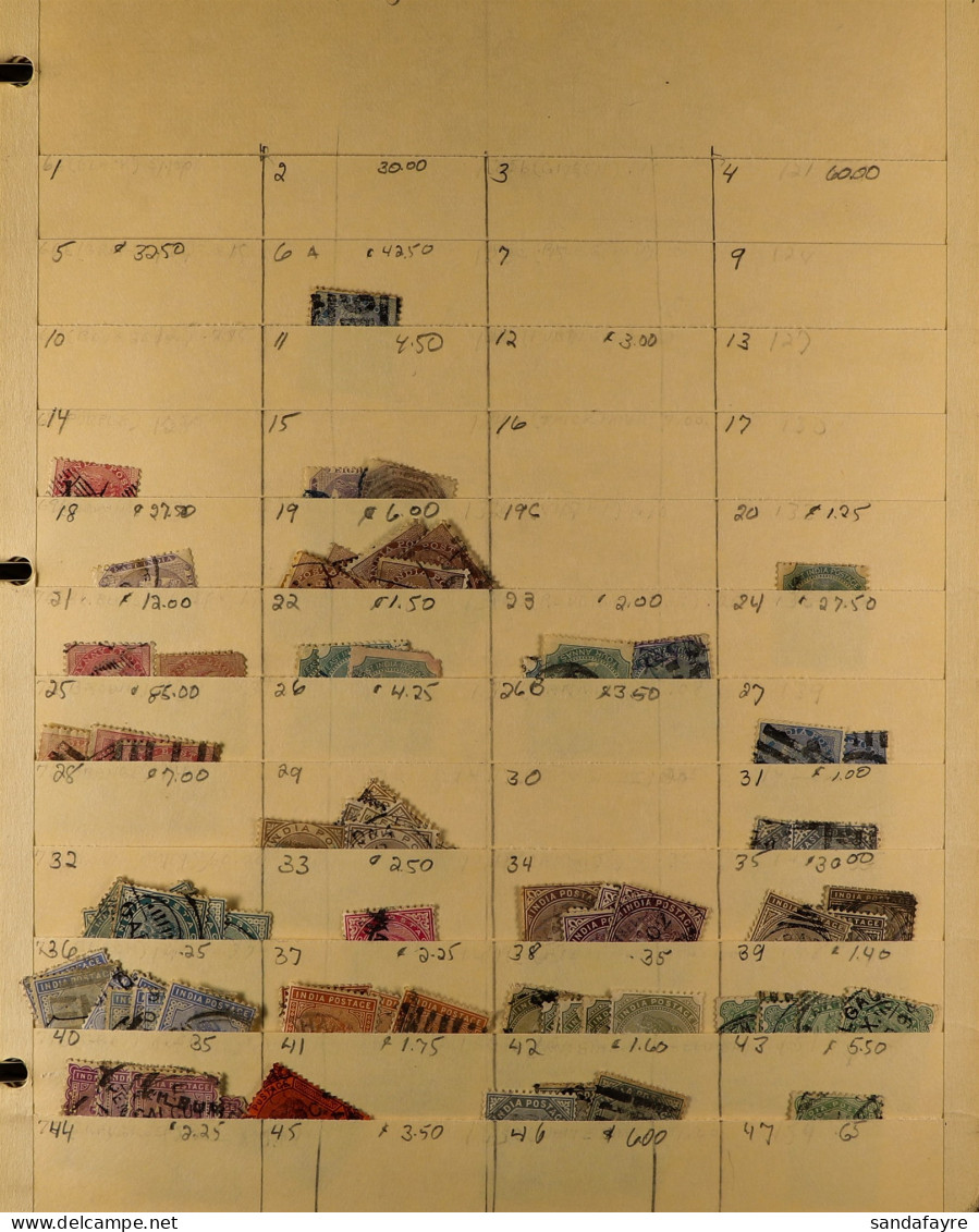 1865 - 2005 IN BINDER Chiefly Used Stamps Tucked Onto Old Manilla Stock Pages, In 3-ring Binder. An Extensive Range, QV  - Autres & Non Classés