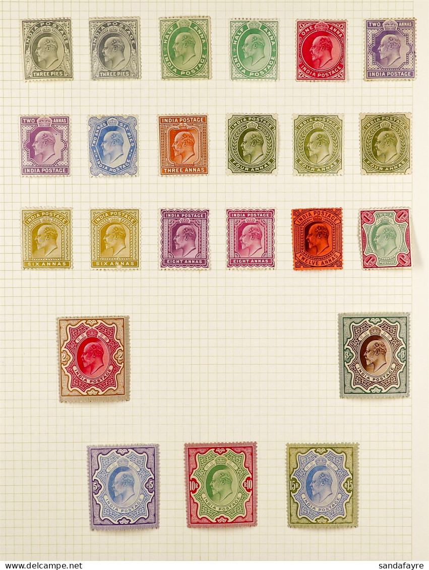 1902 - 1909 MINT COLLECTION On Pages, Includes 1902-11 Set To 15r With Many Extra Shades, Officials 1909 Set To 10r Etc  - Altri & Non Classificati