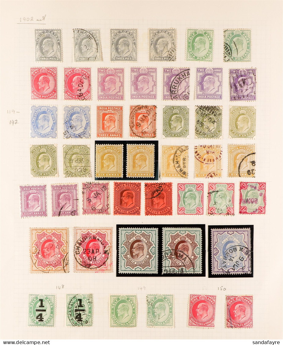 1902 - 1943 OLD COLLECTION Of 230+ Mint & Used Stamps On 6 Album Pages. - Other & Unclassified