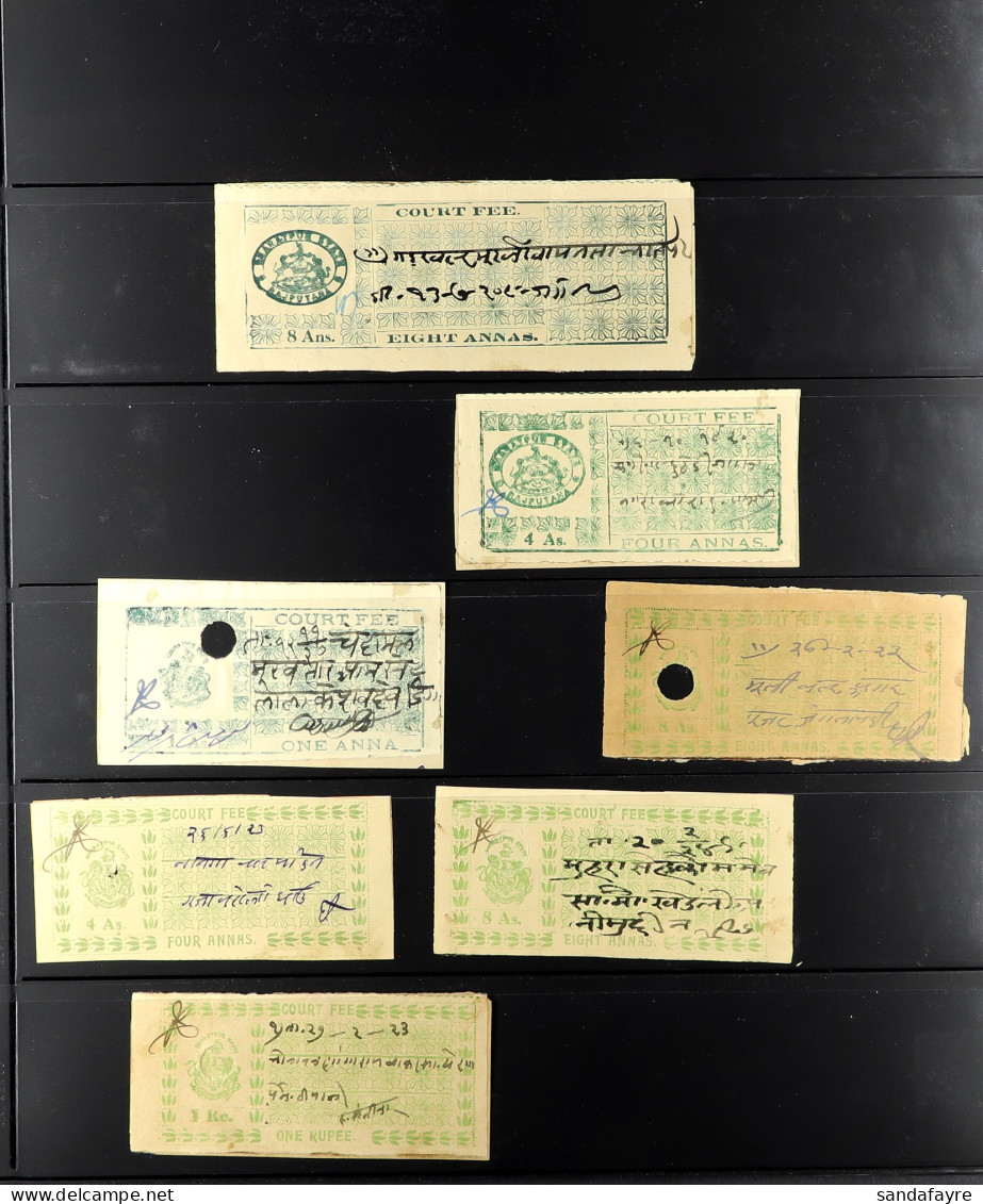 BHARATPUR STATE REVENUES Comprehensive Collection On Protective Pages (50 Items) - Autres & Non Classés