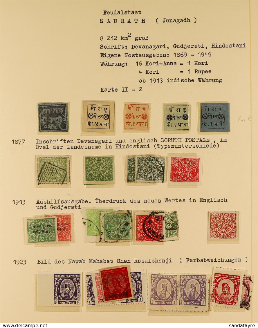 SORUTH 1868 - 1949 Mint And Used Collection Of Around 60 Stamps On Album Pages, 1923-29 Group, 1929 Officials To 8a Used - Altri & Non Classificati