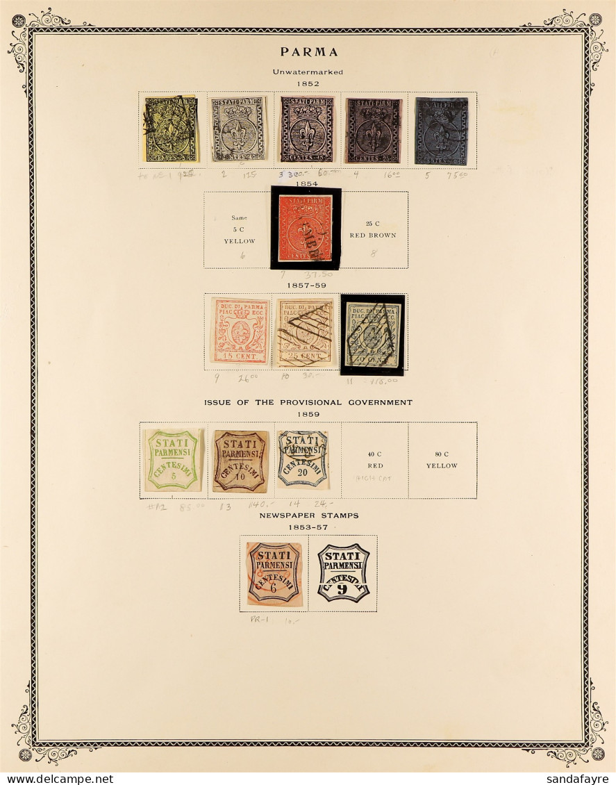 PARMA 1852 - 1859 Collection Of 13 Used Stamps. - Ohne Zuordnung