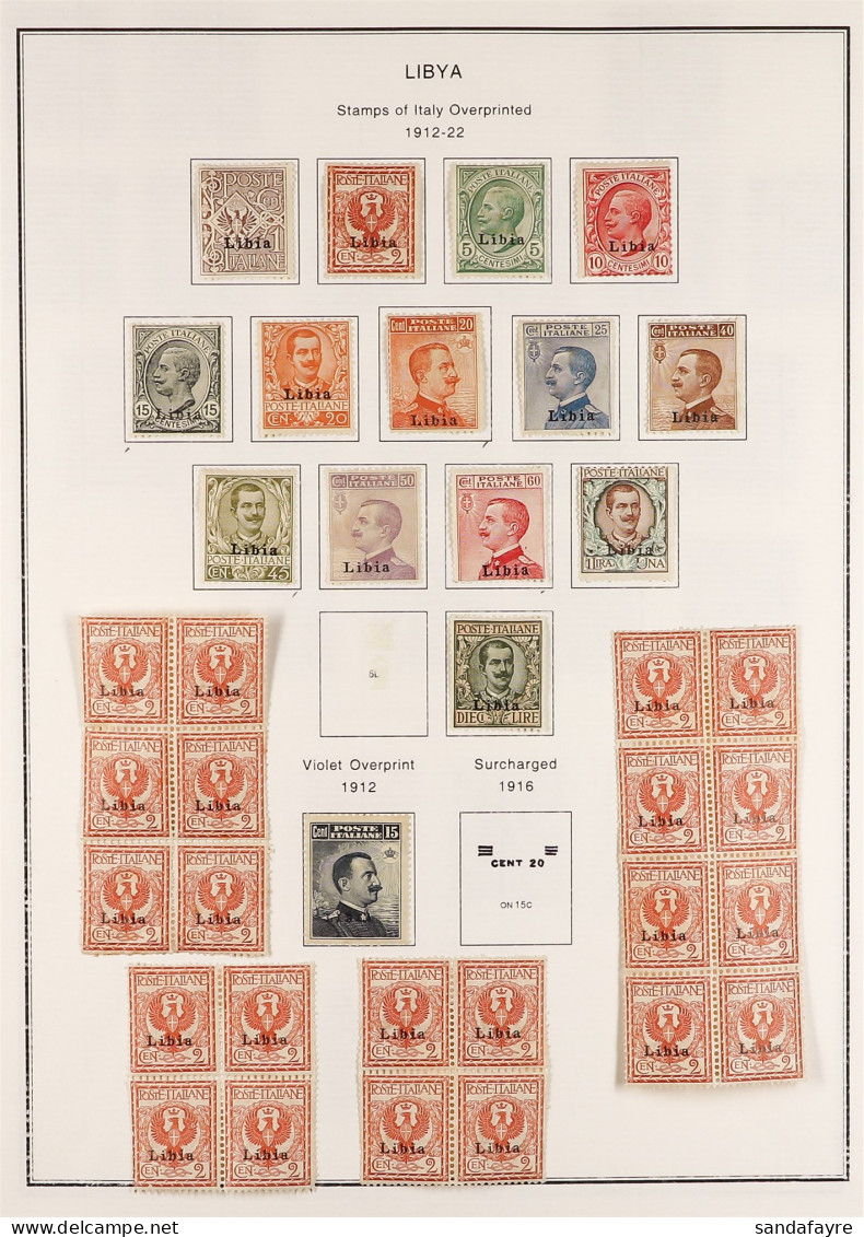LIBYA 1912 - 1941 Collection Of 160+ Mint Stamps On Album Pages. Sassone ??3150+. - Andere & Zonder Classificatie