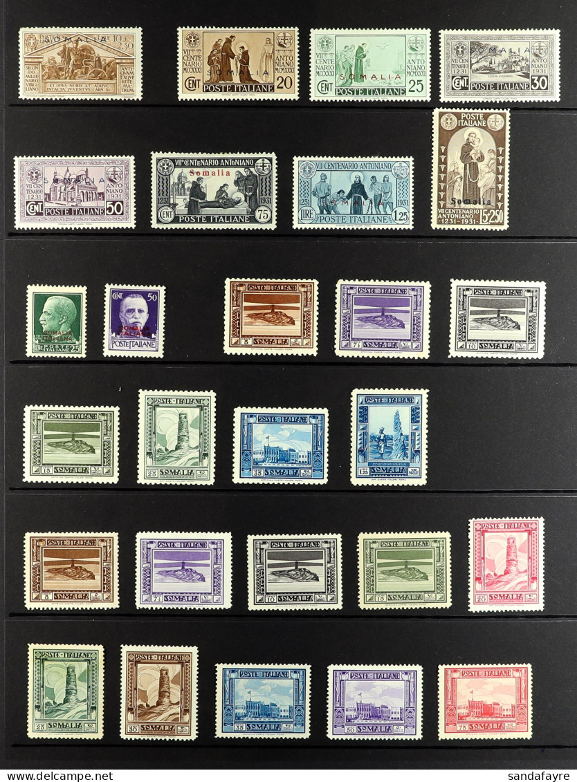 SOMALIA 1903 - 1937 Collection Of 100+ Stamps On Protective Pages, Chiefly Complete Sets. - Altri & Non Classificati