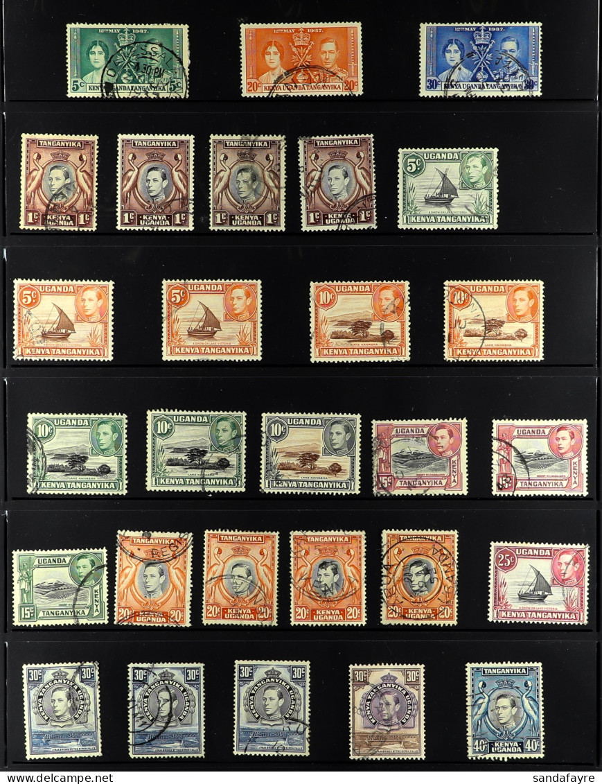 1937 - 1965 COMPLETE COLLECTION Of Approx 145 Used Stamps On Protective Pages, The 1938-54 Pictorials With Most Of The A - Vide