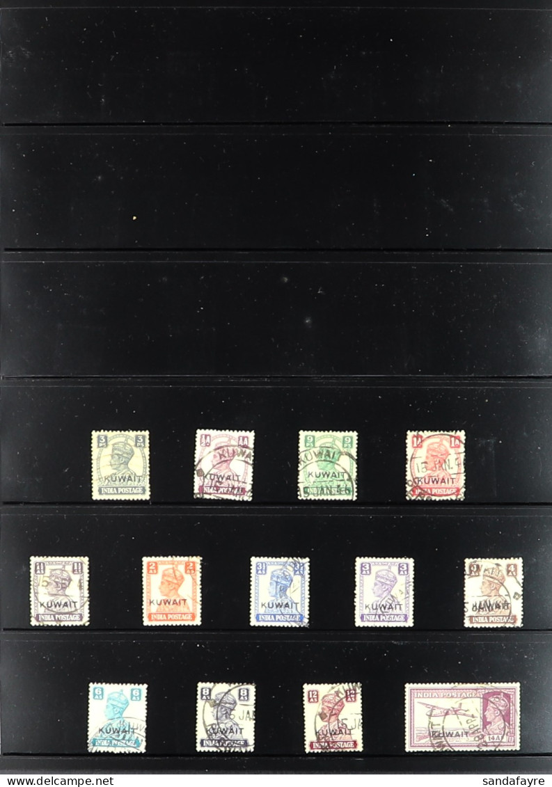 1945 - 1957 USED COLLECTION A Complete Run (SG 52-136) On Protective Pages. Stc ?458 (80+ Stamps). - Koeweit