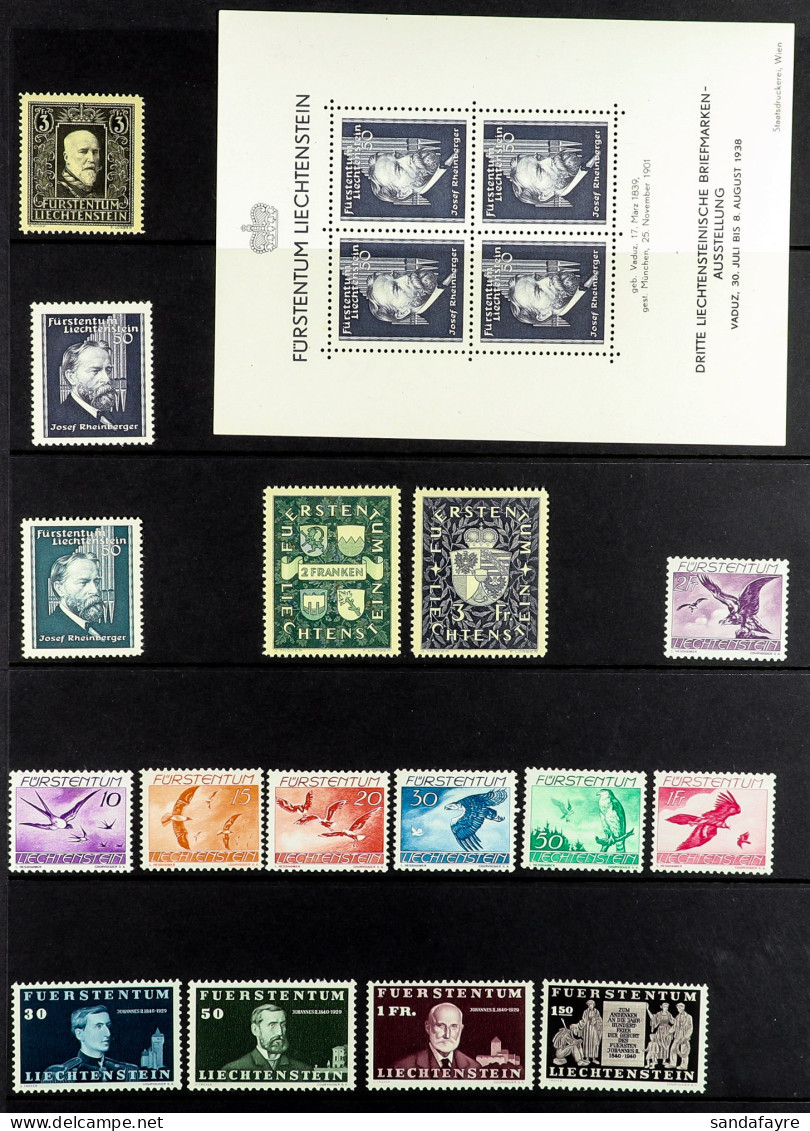 1938 - 1993 COLLECTION Of 650+ Never Hinged Mint Stamps & 15 Miniature Sheets On Protective Pages, Note 1938 3f Death &  - Sonstige & Ohne Zuordnung