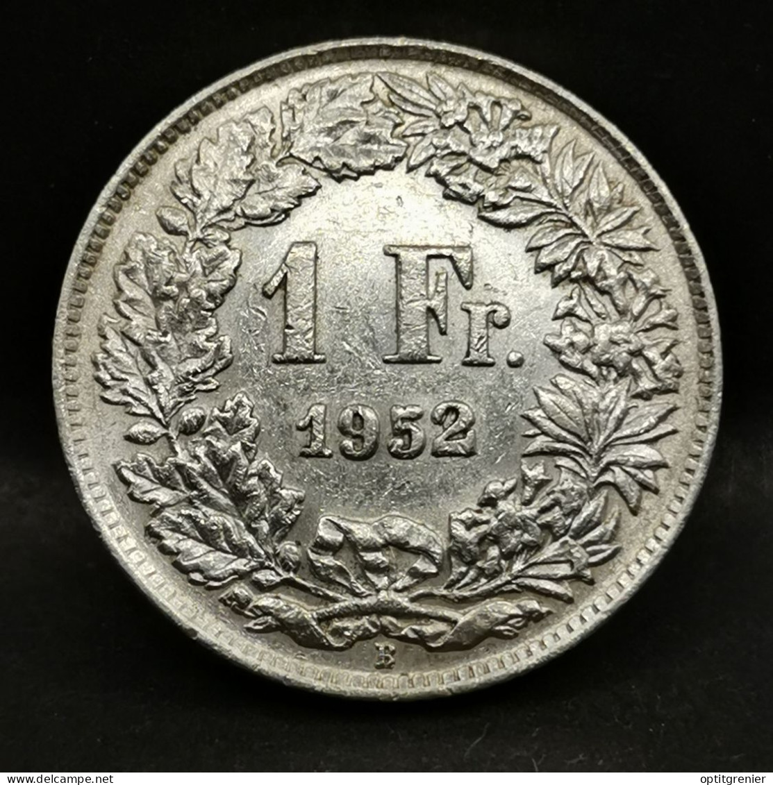 1 FRANC ARGENT 1952 B BERNE HELVETIA DEBOUT / SUISSE / SILVER - 1 Franc