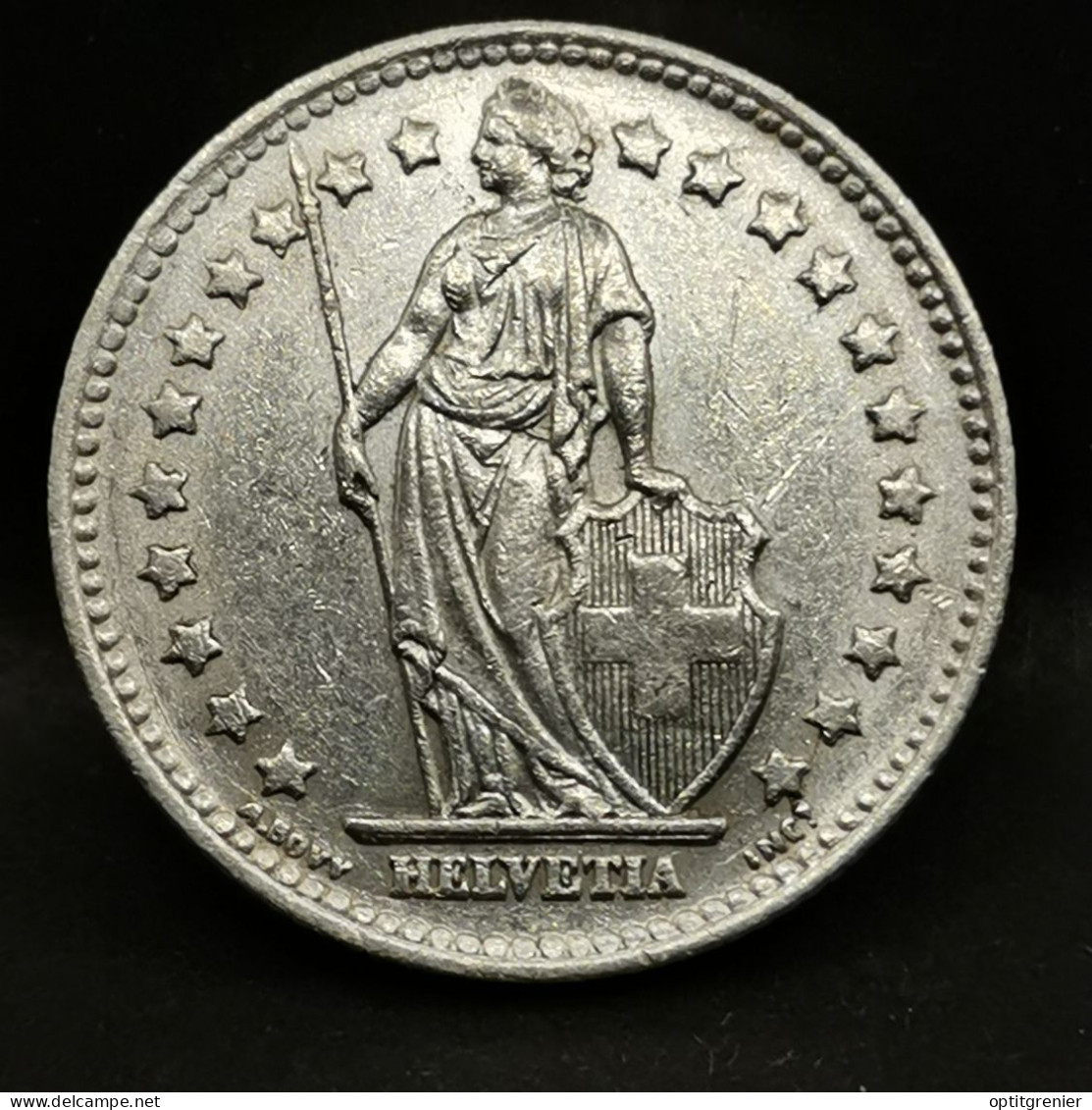 1 FRANC ARGENT 1952 B BERNE HELVETIA DEBOUT / SUISSE / SILVER - 1 Franc
