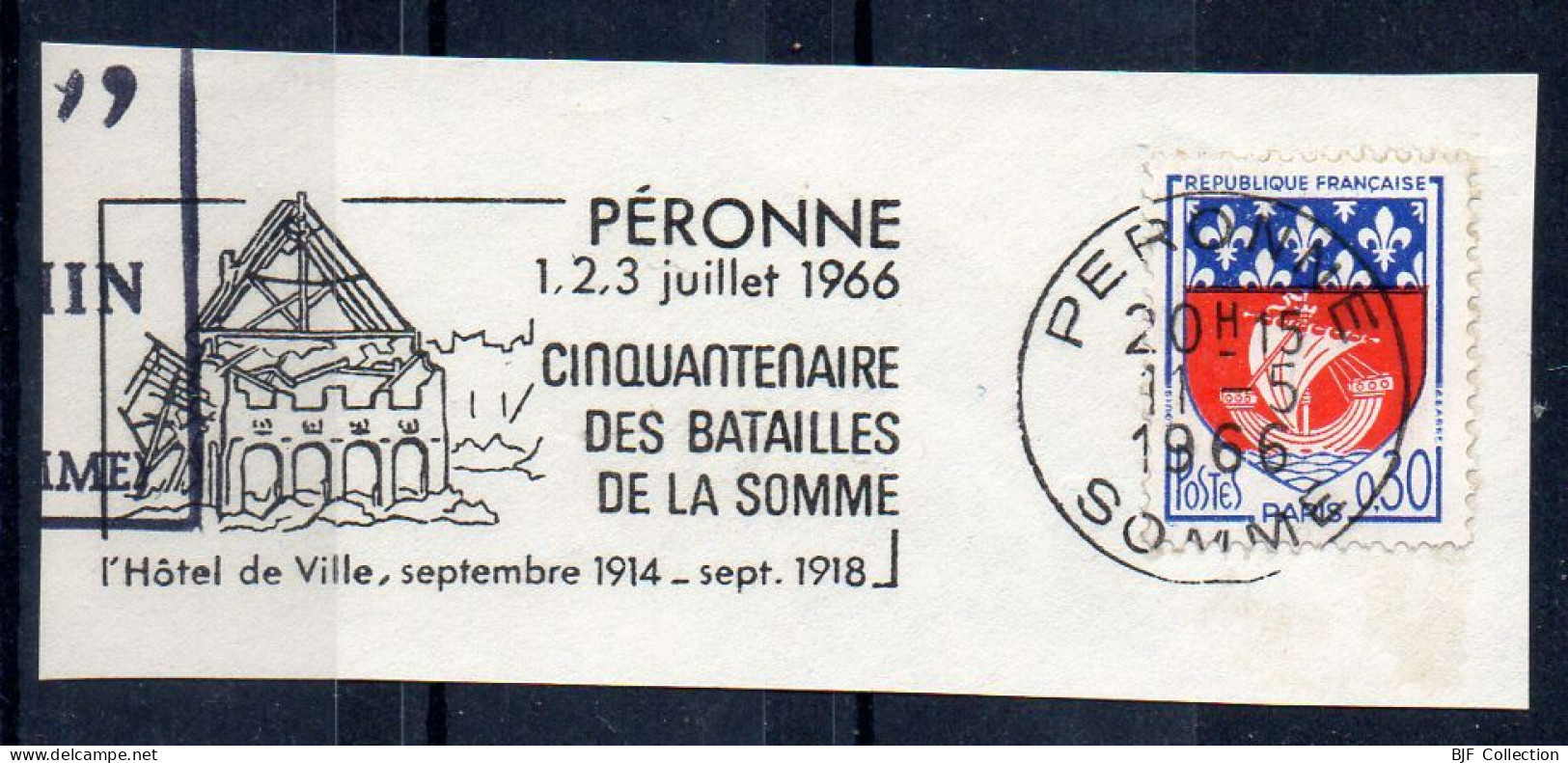 Flamme Illustrée : (80) PERONNE – 11/05/1966 (Flamme Sur Fragment) - Maschinenstempel (Werbestempel)