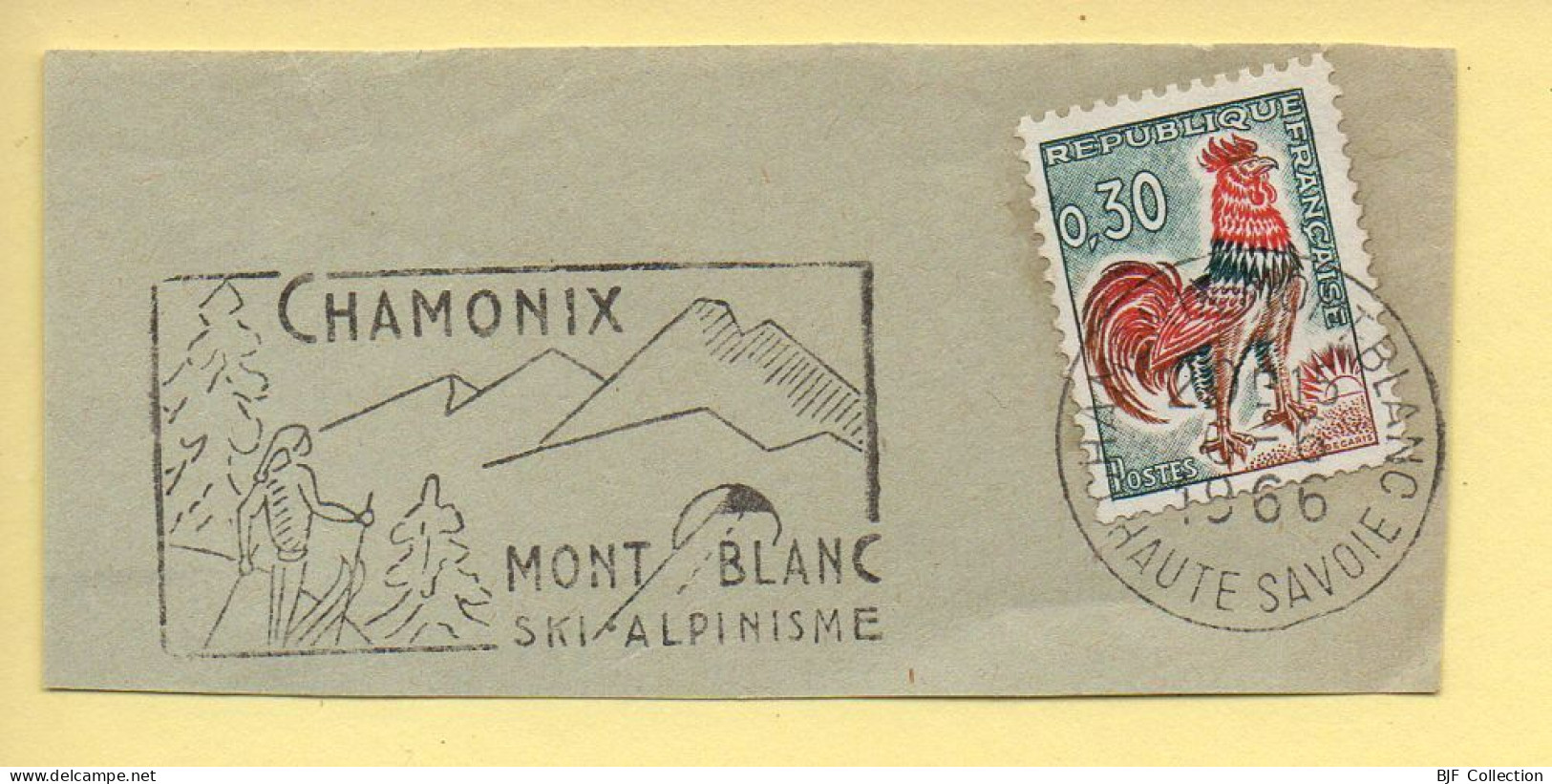 Flamme Illustrée : (74) CHAMONIX MONT-BLANC – 6/06/1966 (Flamme Sur Fragment) - Maschinenstempel (Werbestempel)