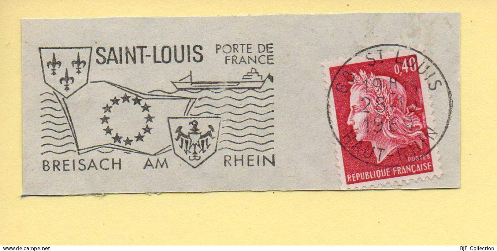 Flamme Illustrée : (68) ST-LOUIS – 28/10/1969 (Flamme Sur Fragment) - Mechanical Postmarks (Advertisement)