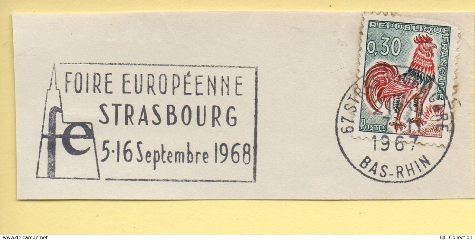 Flamme Illustrée : (67) STRASBOURG GARE – 7/11/1967 (Flamme Sur Fragment) - Maschinenstempel (Werbestempel)