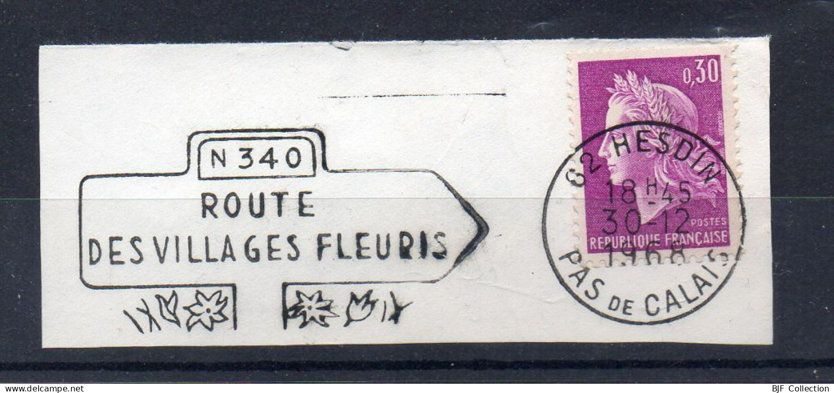 Flamme Illustrée : (62) HESDIN – 30/12/1968 (Flamme Sur Fragment) - Mechanical Postmarks (Advertisement)