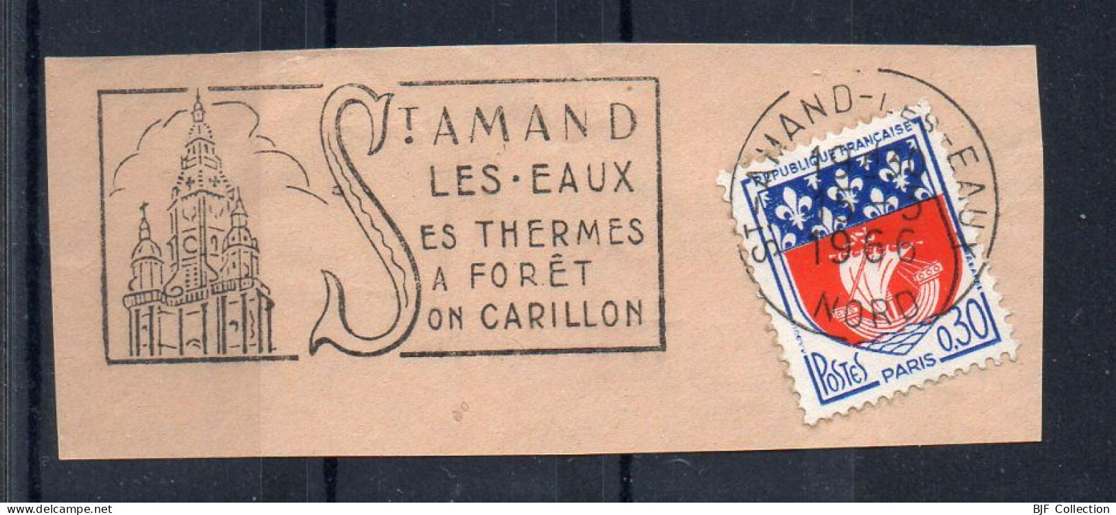 Flamme Illustrée : (59) SAINT-AMAND-LES-EAUX – 15/03/1966 (Flamme Sur Fragment) - Mechanical Postmarks (Advertisement)