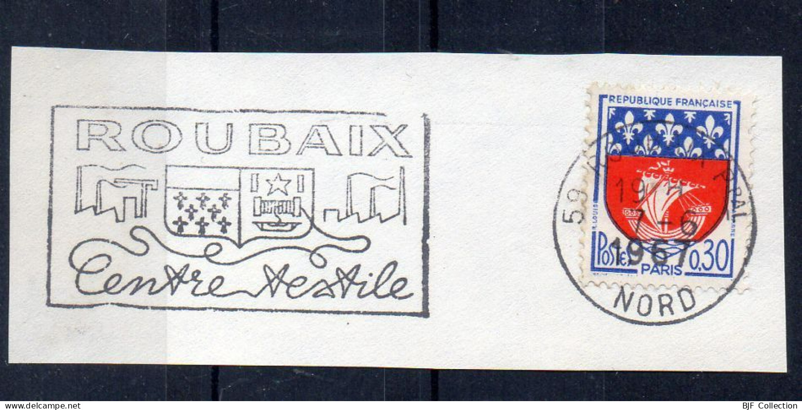 Flamme Illustrée : (59) ROUBAIX Ppal. – 7/06/1967 (Flamme Sur Fragment) - Mechanical Postmarks (Advertisement)