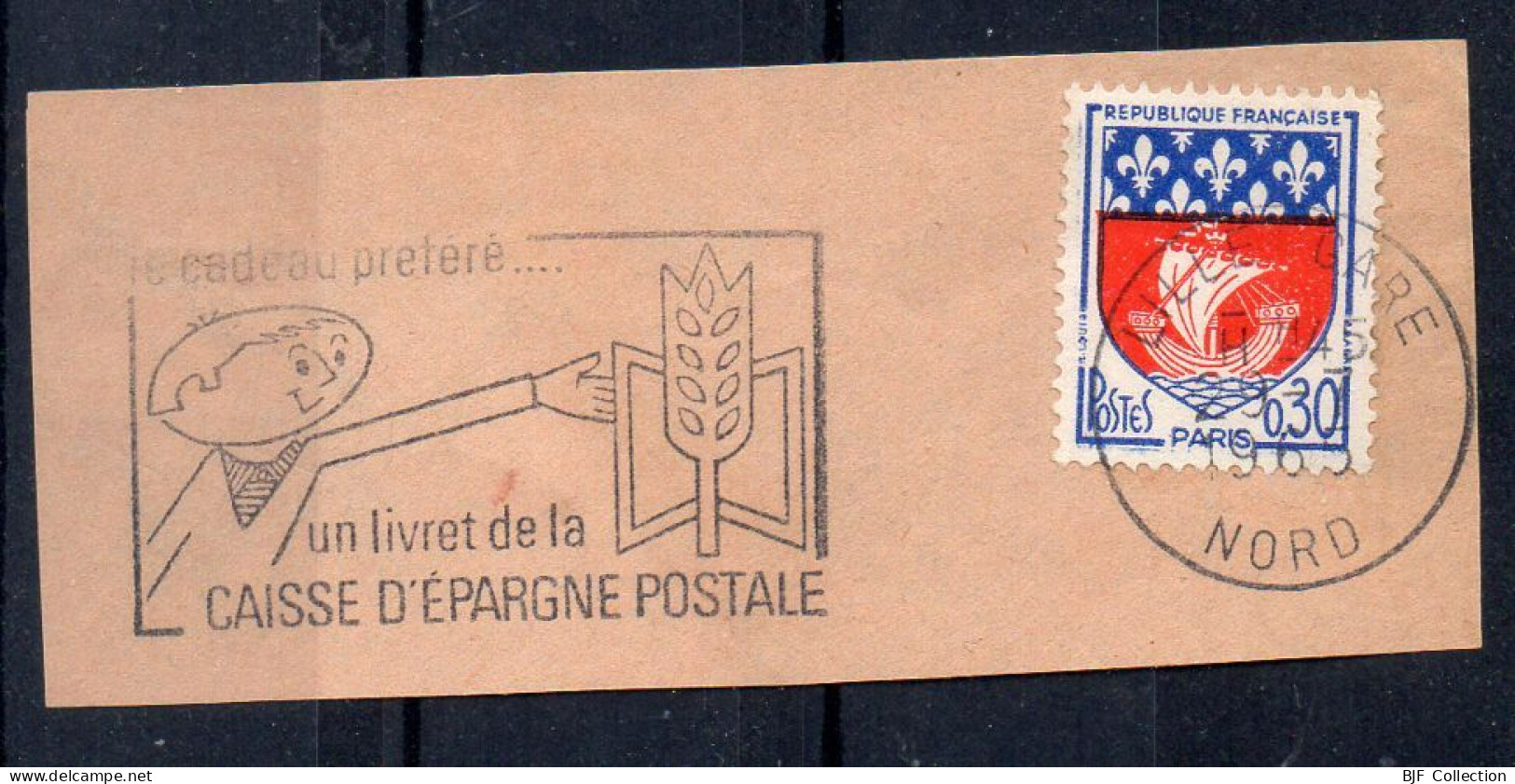 Flamme Illustrée : (59) LILLE GARE – 29/07/1965 (Flamme Sur Fragment) - Maschinenstempel (Werbestempel)