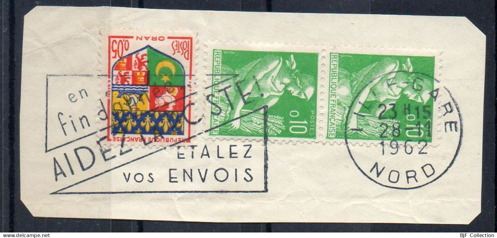 Flamme Illustrée : (59) LILLE GARE – 28/11/1962 (Flamme Sur Fragment) - Mechanical Postmarks (Advertisement)