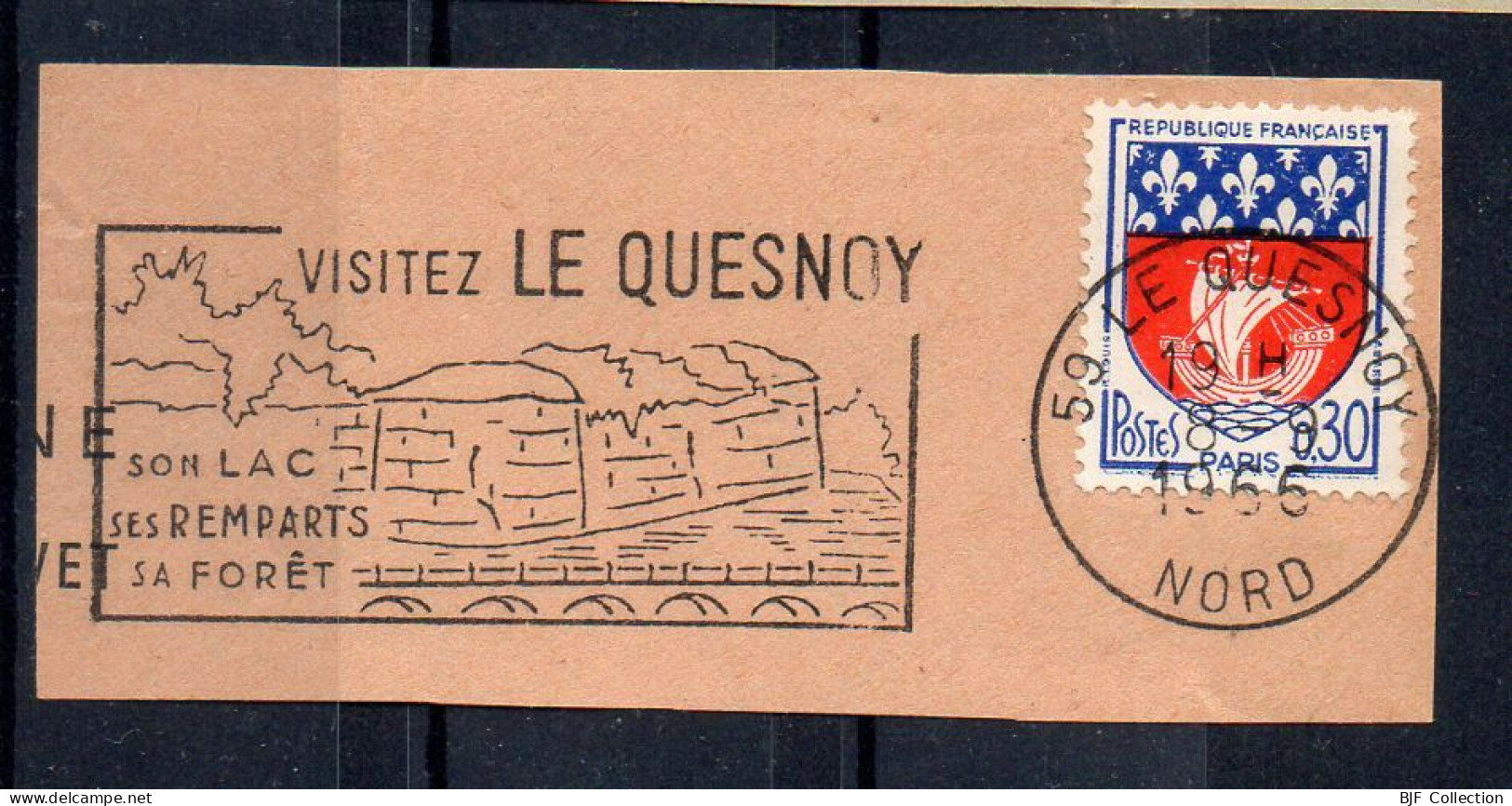 Flamme Illustrée : (59) LE QUESNOY – 8/09/1966 (Flamme Sur Fragment) - Oblitérations Mécaniques (flammes)