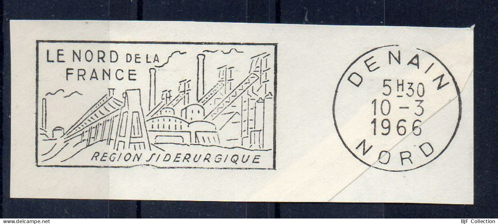 Flamme Illustrée : (59) DENAIN – 10/03/1966 (Flamme Sur Fragment) - Mechanical Postmarks (Advertisement)