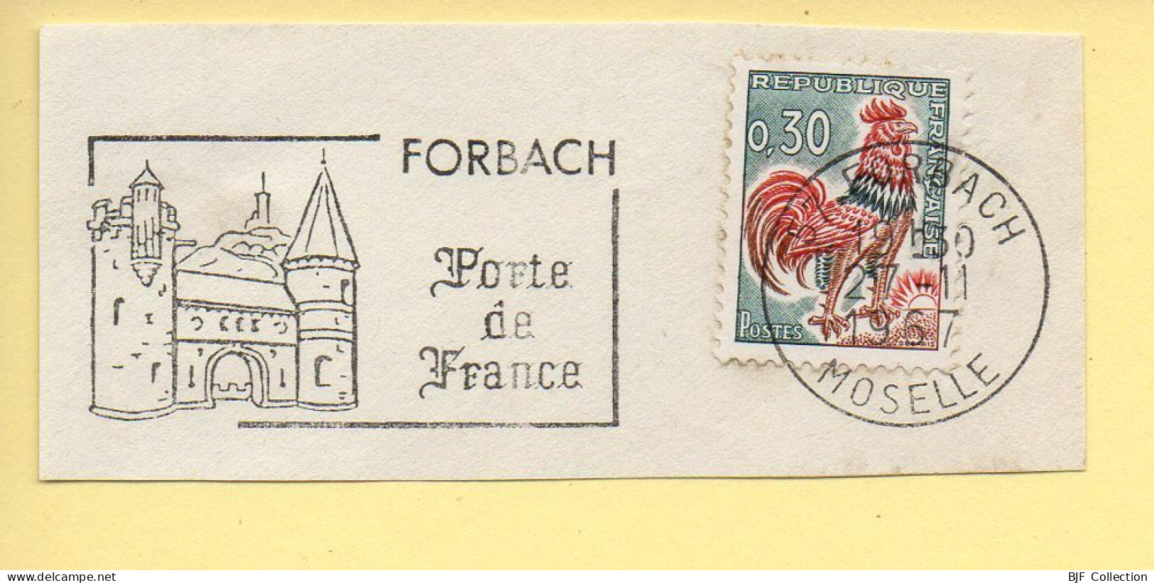 Flamme Illustrée : (57) FORBACH – 27/11/1967 (Flamme Sur Fragment) - Mechanical Postmarks (Advertisement)