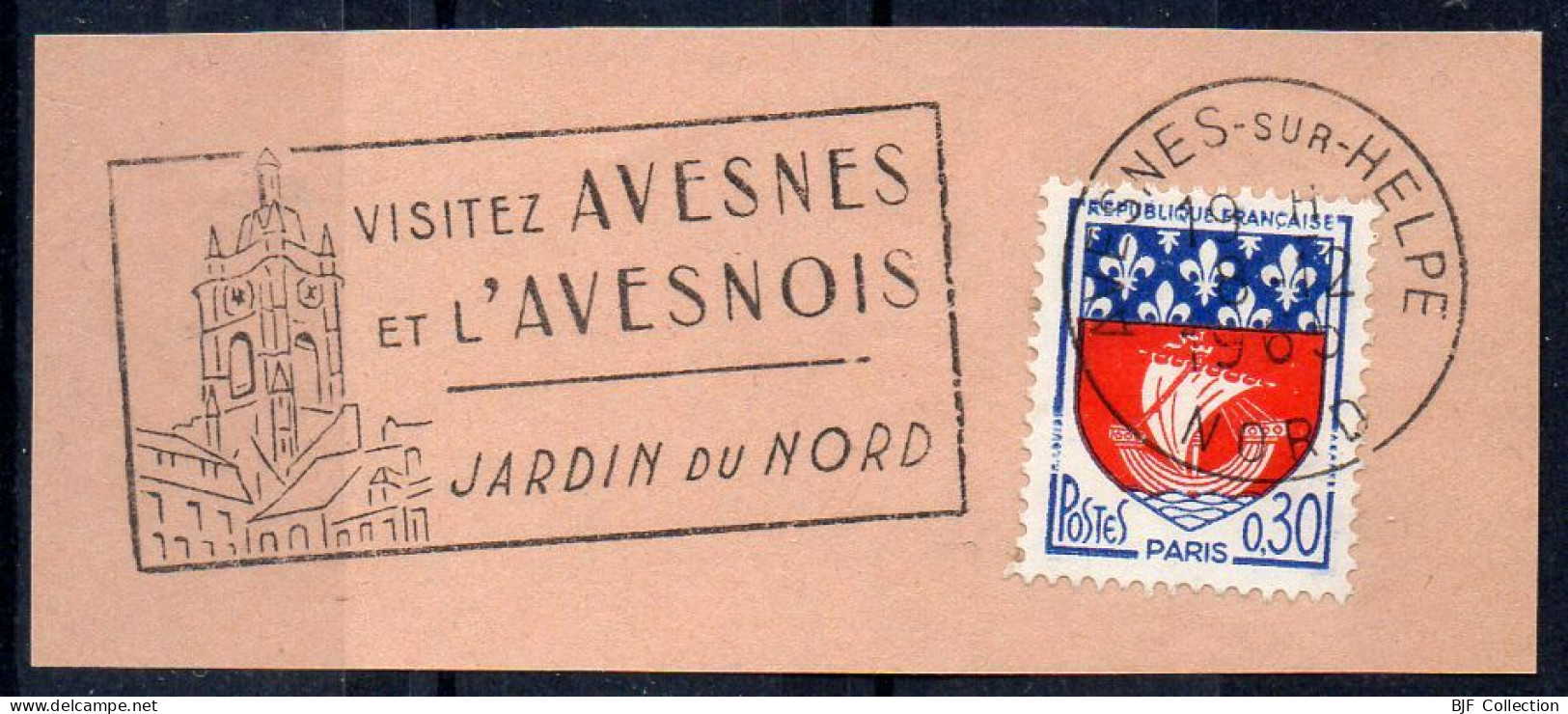 Flamme Illustrée : (59) AVESNES-SUR-HELPE – 8/12/1965 (Flamme Sur Fragment) - Maschinenstempel (Werbestempel)