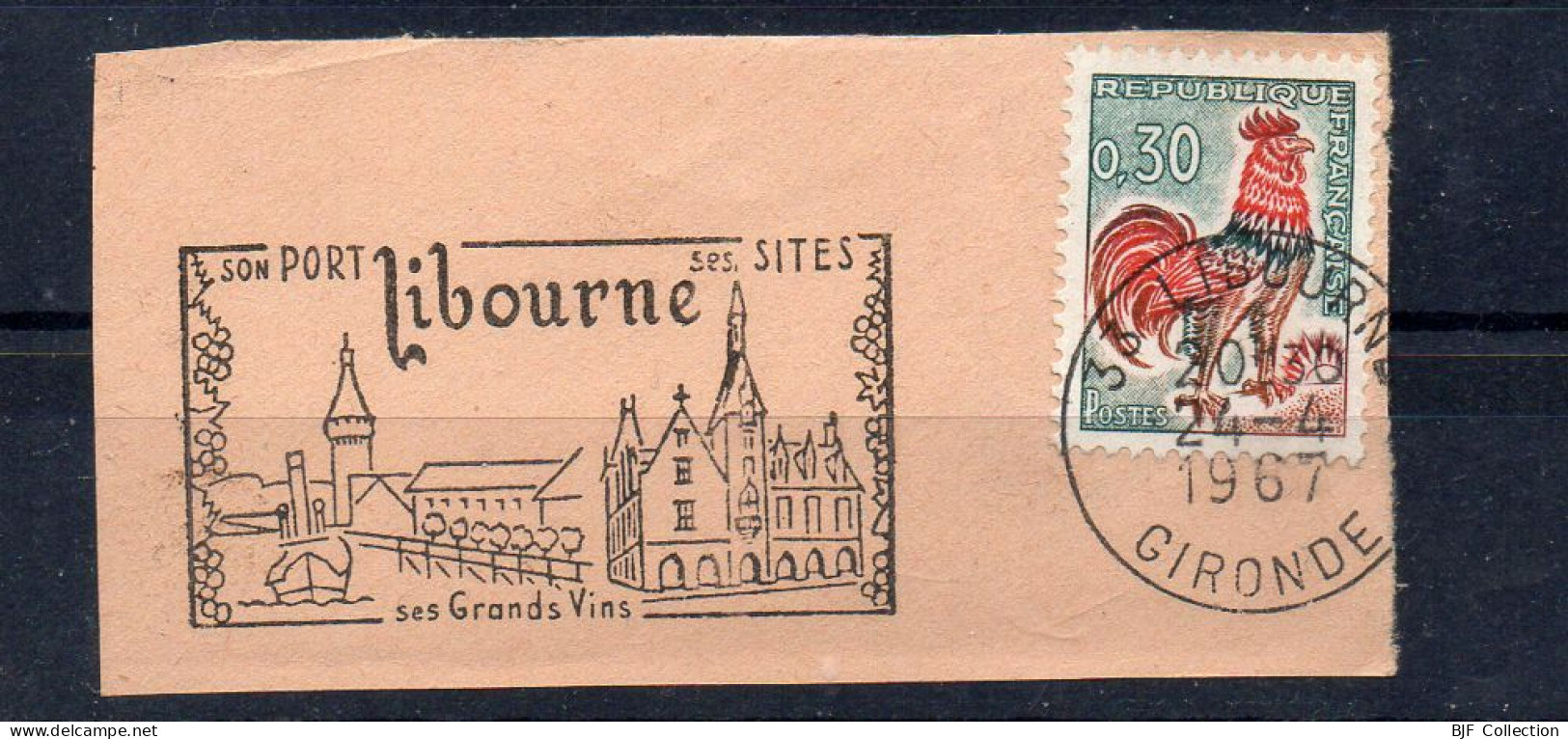 Flamme Illustrée : (33) LIBOURNE – 24/04/1967 (Flamme Sur Fragment) - Maschinenstempel (Werbestempel)