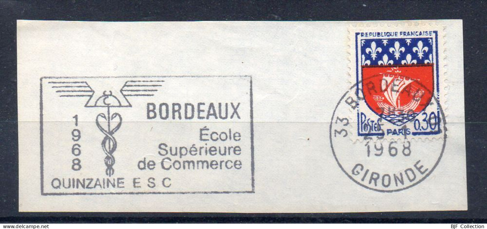 Flamme Illustrée : (33) BORDEAUX 01 – 25/01/1968 (Flamme Sur Fragment) - Mechanical Postmarks (Advertisement)