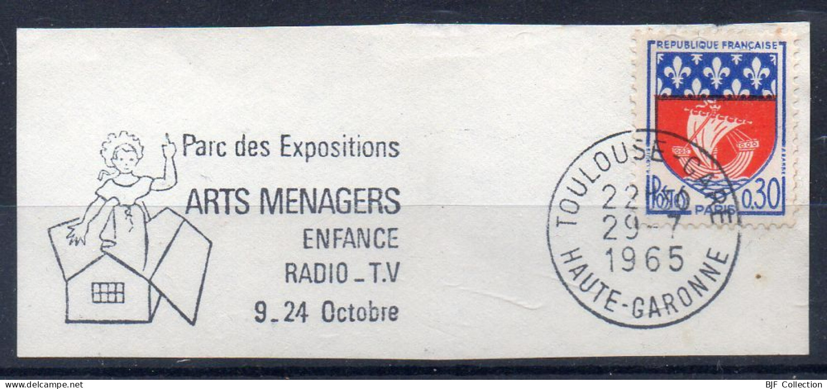 Flamme Illustrée : (31) TOULOUSE GARE – 29/07/1965 (Flamme Sur Fragment) - Maschinenstempel (Werbestempel)