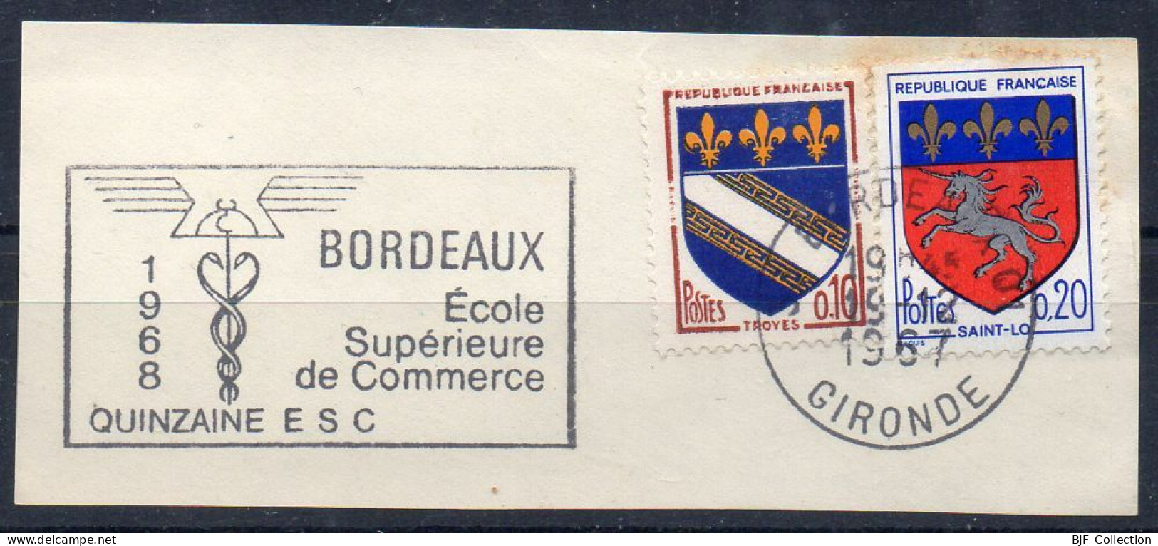 Flamme Illustrée : (33) BORDEAUX 01 – 19/12/1967 (Flamme Sur Fragment) - Mechanical Postmarks (Advertisement)