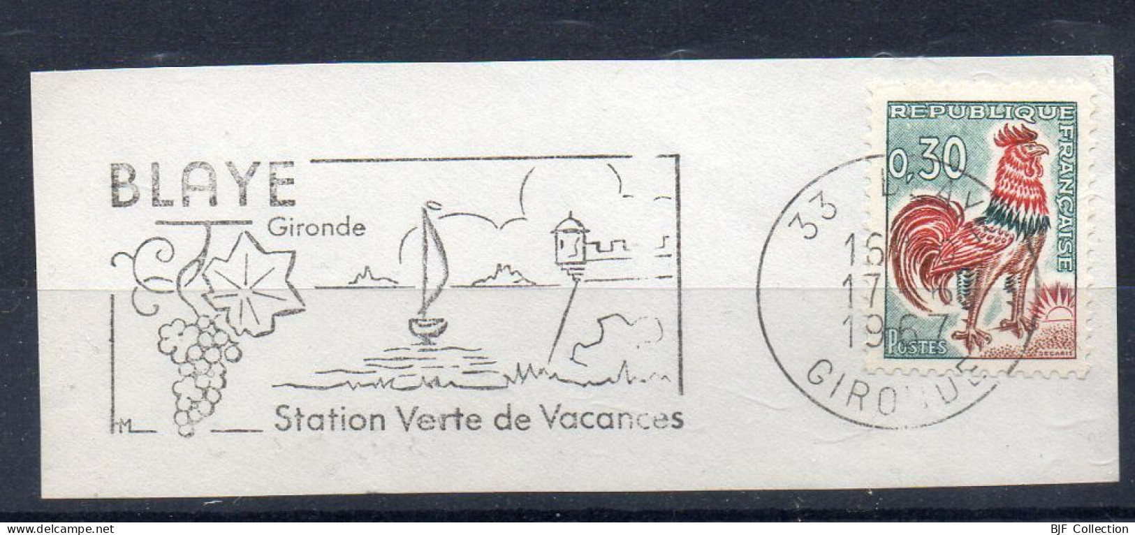 Flamme Illustrée : (33) BLAYE – 17/06/1967 (Flamme Sur Fragment) - Mechanical Postmarks (Advertisement)