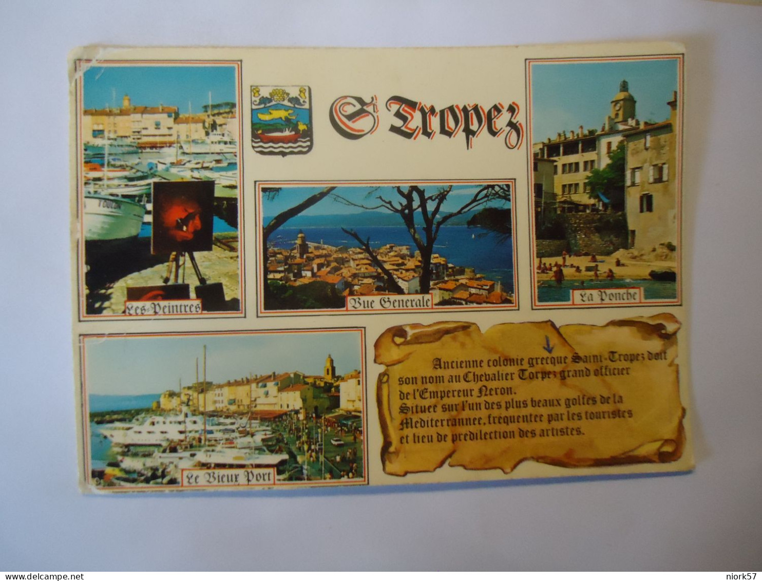 FRANCE   POSTCARDS  SAINT TROPEZ  TALES STAMPS - Other & Unclassified