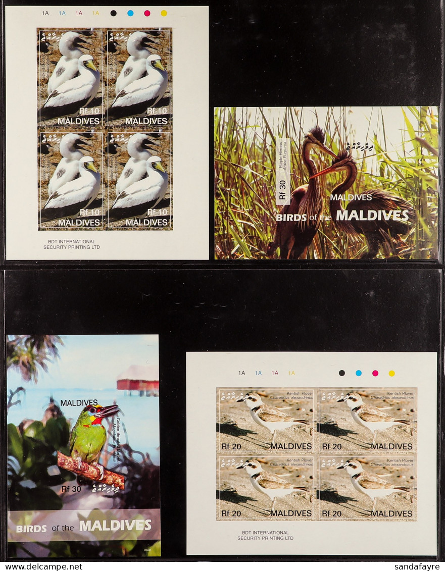 2007 Migratory Birds Complete Set Of 6 Sheetlets And 3 Miniature Sheet IMPERFORATE PROOFS From The B.D.T. Printers Archi - Malediven (...-1965)
