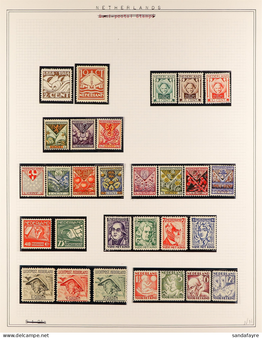 1924 - 1967 NEVER HINGED MINT COLLECTION Around 280 Stamps On Album Pages, Complete Sets Incl. 1924 Lifeboat, 1924-1928  - Sonstige & Ohne Zuordnung