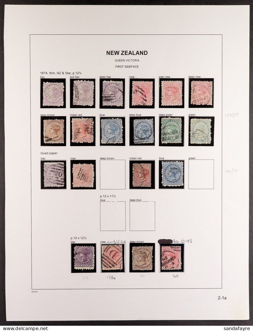 1874-75 FIRST SIDEFACE ISSUE A Somewhat Specialised Collection Of 29 Used Stamps, Note White Paper Perf. 12? (SG 152/57) - Other & Unclassified